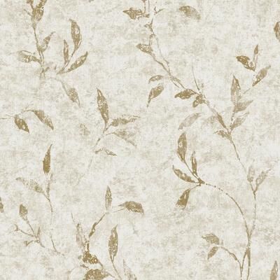 Galerie Wallcoverings Elegance Collection Leaf Impression Metallic Finish Non-woven Wallpaper Roll