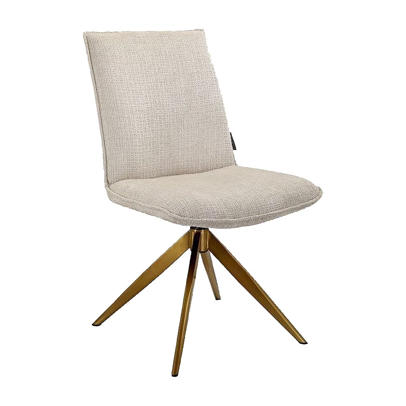 Richmond Interiors Dakota Chenille Draaibare Eetkamerstoel - Beige