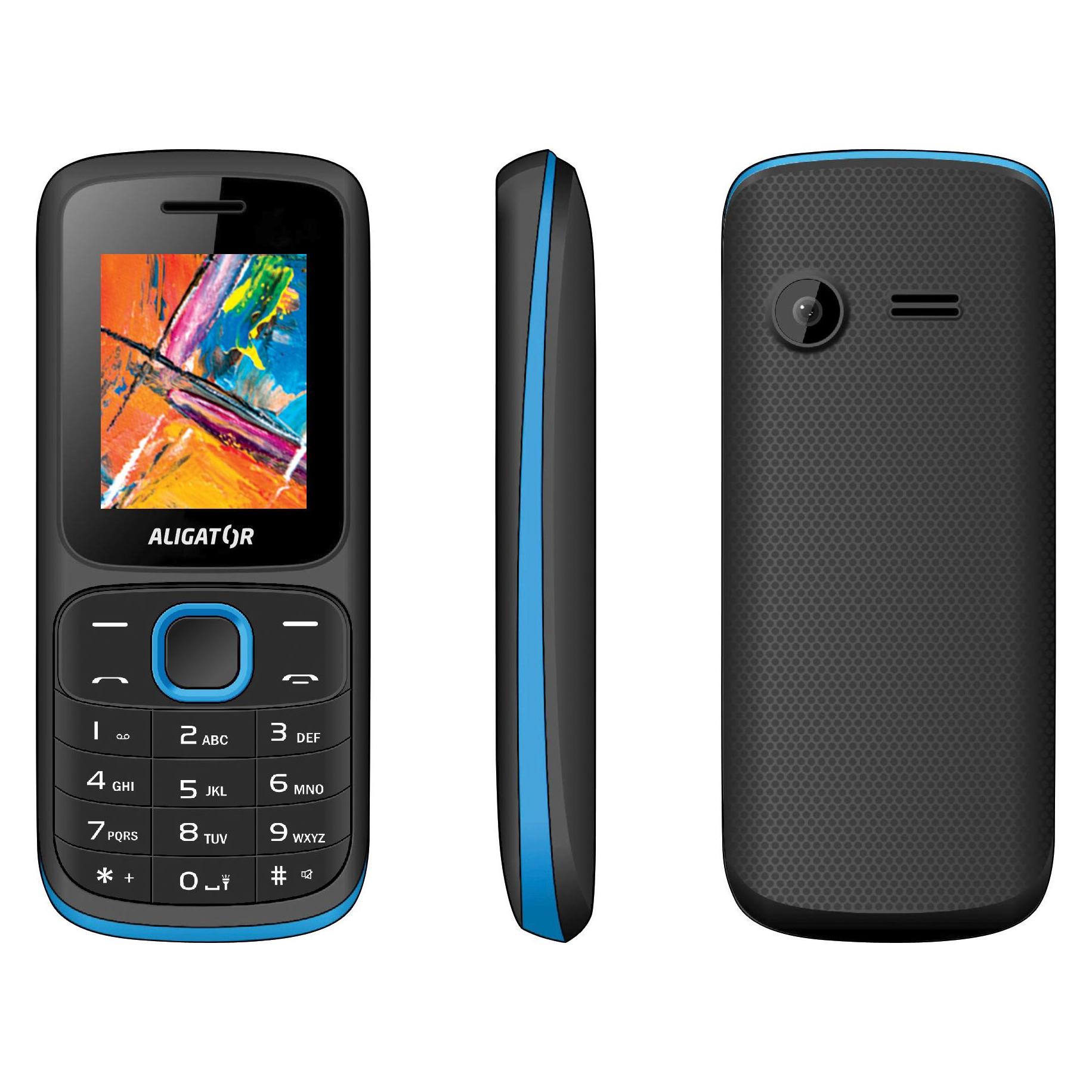 Aligator D210 (1.8") Black, Blue Senior phone (1.80", 2 Mpx) (AD210BB)
