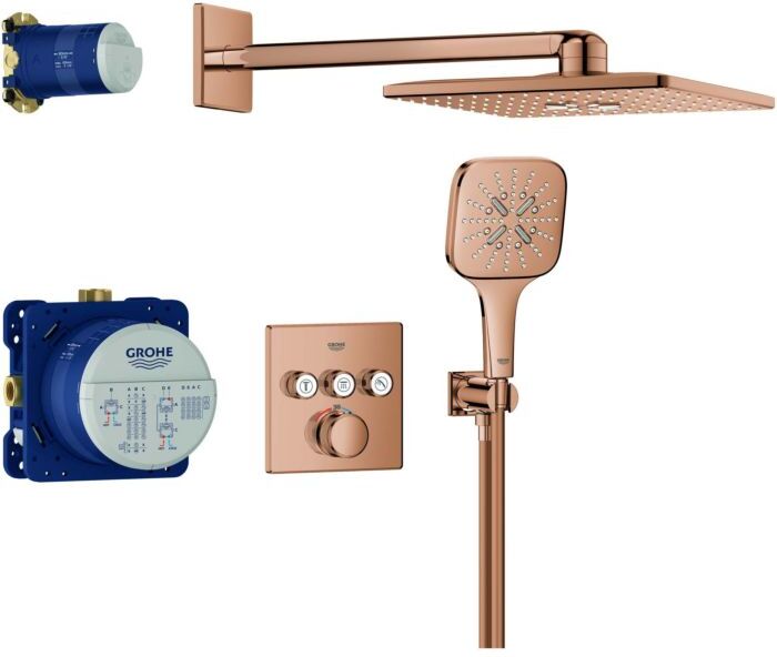 Grohe Grohtherm Smartcontrol Duschsystem 34864DA0 Unterputz, warm sunset