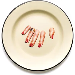Seletti Wears Toiletpaper Fingers Teller emailliert