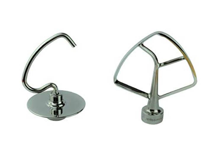 TschimmHook 2er SET Teigtraum , Edelstahl Knethaken und TschimmBeat Edelstahl Flachrührer