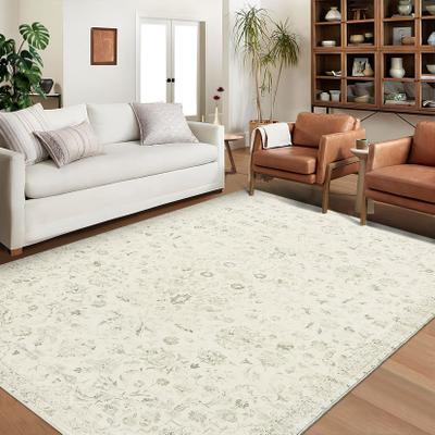 Garvee Retro Floral Indoor Washable Area Rug