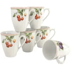 CreaTable Flora Orchard Kaffeebecher 6-tlg Porzellan