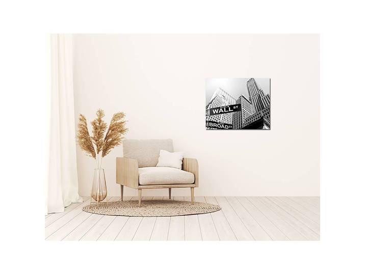 Tableau déco New York Wall street Alu-Dibond Multicolore 50 x 40cm