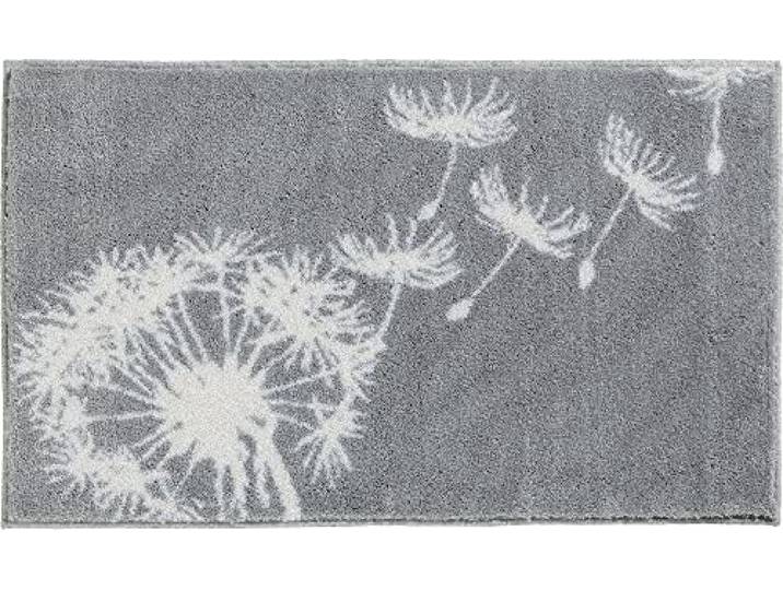 Erwin Müller Badematte, Badteppich, Badvorleger Pusteblume Prasonisi grau Größe 70x120 cm - rutschhemmend, flauschig weich, für Fußbodenheizung geeignet