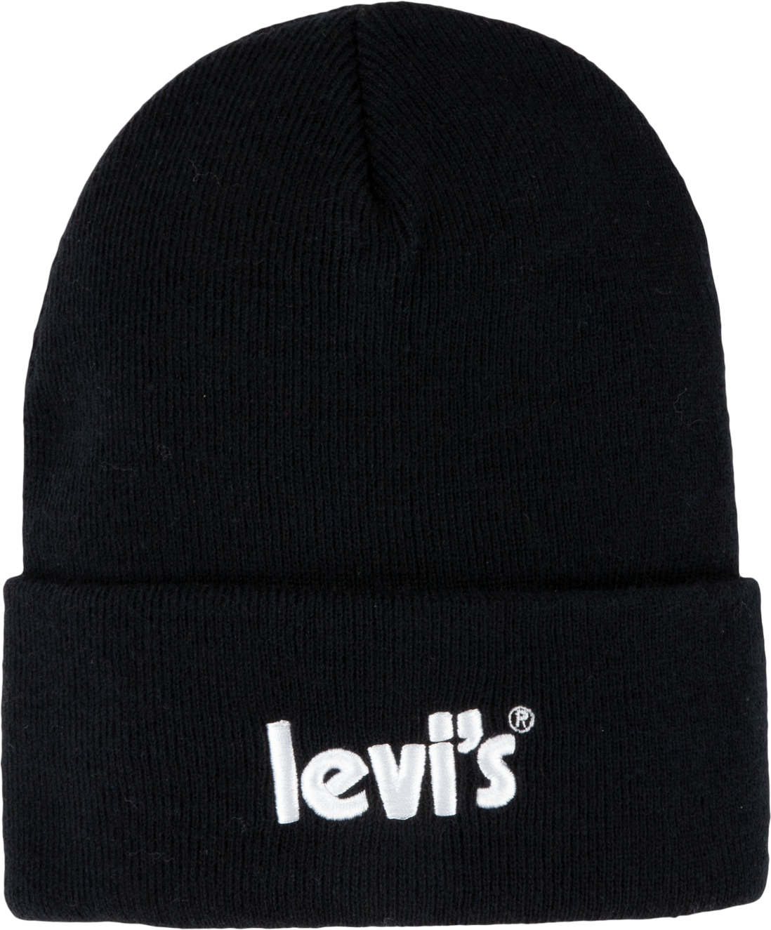 Beanie LEVI'S KIDS "LAN POSTER LOGO BEANIE", Kinder, schwarz, Kunstfaser, Mützen Beanie, UNISEX schwarz Einheitsgröße