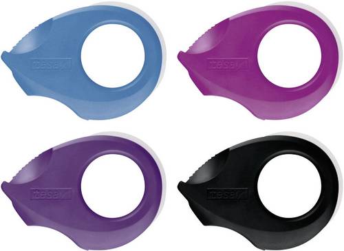 tesa Klebeband-Abroller 58230-00 Schwarz, Lila, Pink, Blau