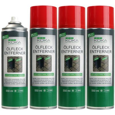 KOKA 4x Ölfleck Entferner Spray je 550ml