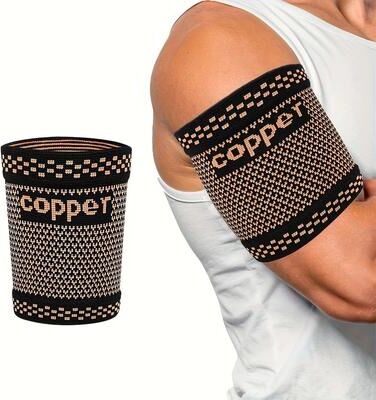 Inspired Living CopperFlex Bicep Compression Sleeve Arm Support For Muscle Recovery And Arm Compression m