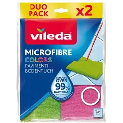 Vileda 2er-Pack Mikrofaser Bodentuch »Colors« rosa, 40 cm