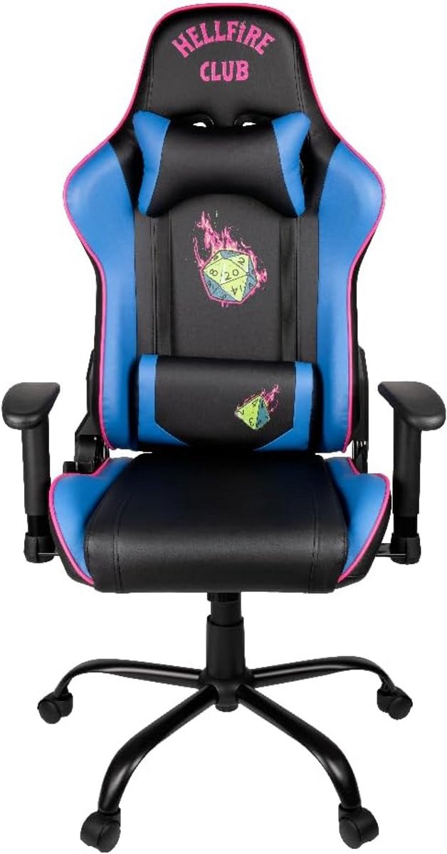 Ergonomische Gaming Bureaustoel met Hellfire Club Design, Lendensteun en Neksteun