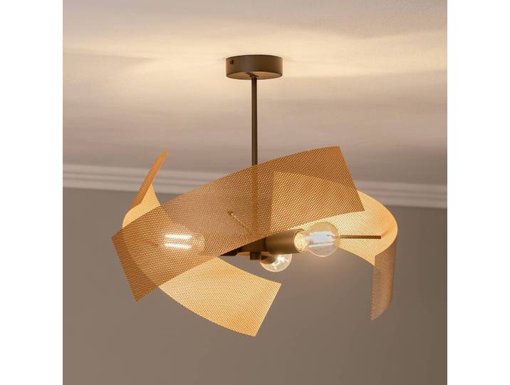 Deckenlampe Moira Domiluce, dimmbar, messing / gold, für Wohn- / Esszimmer, Metall, Modern, Deckenlampe