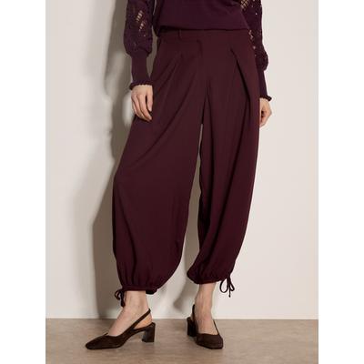 Palazzohose APRICOT "Weite Hose", Damen, Gr. 8, lila (burgundy), gewebt, , Modisch, weit, Hosen Palazzohose, mit Kordelzug