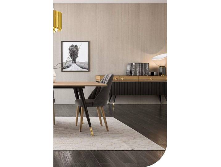 JVmoebel Esszimmerstuhl Grauer Holzstuhl mit mittlerer Polsterung und modernem Design (1 St), Made in Europa