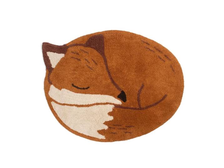 Tapis en coton coloris orange
