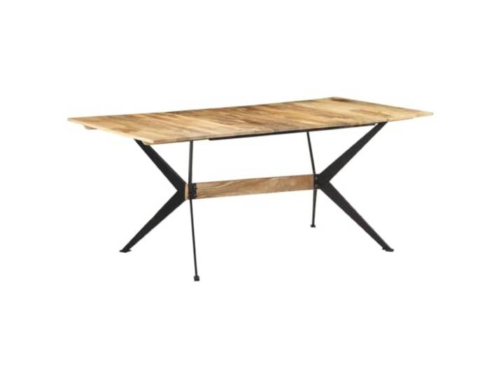 HBBMGYD Esstisch, 180 x 90 x 76 cm, aus massivem Mangoholz Massives Mangoholz, Industrie-Stil, dichte Maserung, Verschleißfestigkeit, Einzelstück, zufällige Lieferung