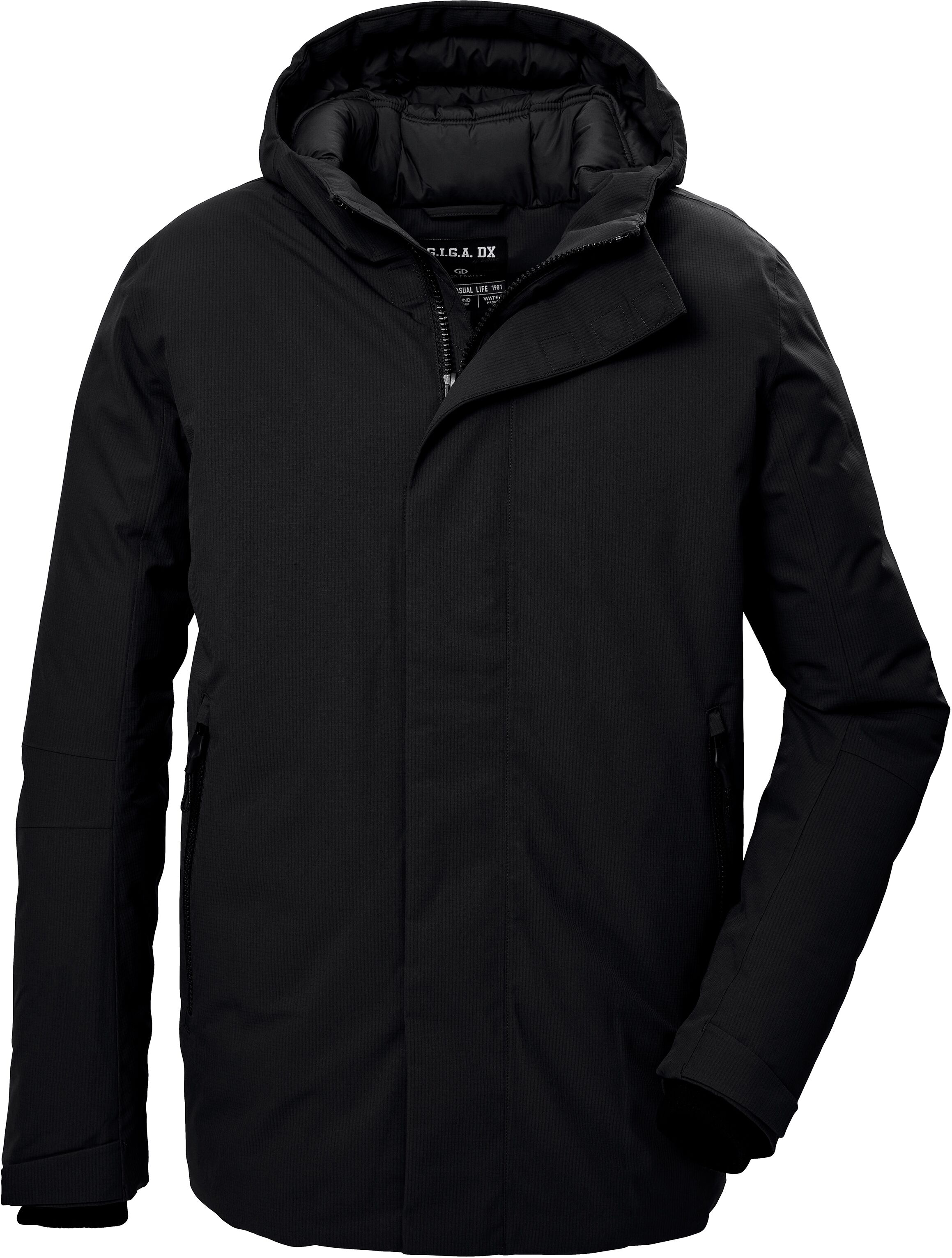 Outdoorjacke "GW 11 MN JCKT", Herren, Gr. 4XL, schwarz, Obermaterial: 100% Polyester. Futter: 100% Polyester. Wattierung: 100% Polyester, G.I.G.A. DX BY KILLTEC, Jacken Outdoorjacke, 2 Zippertaschen, 2 Innentaschen, wasserdicht, winddicht, atmungsaktiv