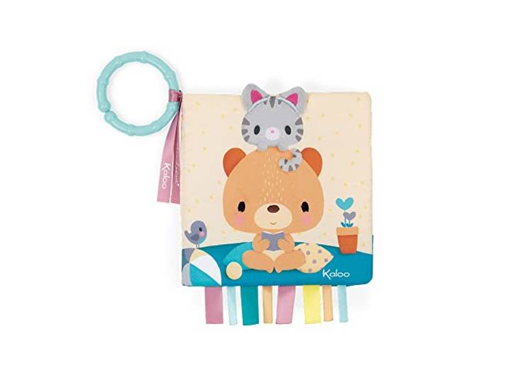 Kaloo - Choo – leerboek van stof voor baby's – Choo à la Maison – sensorische ervaringen – zeer zacht materiaal – 14 x 14 cm – vanaf de geboorte K971801