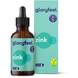 gloryfeel Zink 100 ml, für 3400 Tropfen, Zinksulfat, 10 Tropfen = 15 mg