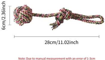 Uplift Treasures Durable Knot Rope Chew Toy For Pets a (1 Pc Random Color)