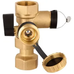 Afriso Kappenventil 77950 G 1 x 1, mit integriertem KFE-Hahn G 3/4