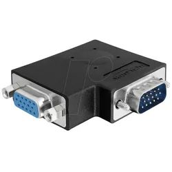 DELOCK 65345 - Adapter VGA Stecker/Buchse 90° seitlich gewink.