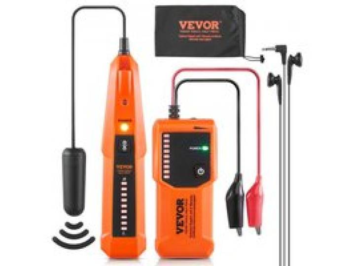 VEVOR Netzwerk Kabel Tester, max. 0,9 m Erkennungstiefe, Kabelsucher Kabelbruchdetektor mit Kopfhörer, max. 304,8 m Erkennungslänge, Kabel Testgerät für Haustierzäune, Sprinklerventilbewässerung