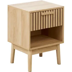 NACHTTISCH mit 1 Schublade Hellbraun Lynwood