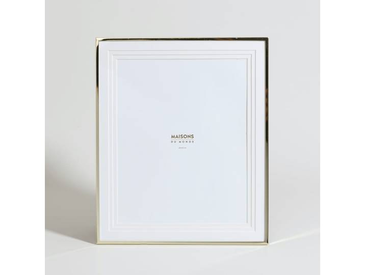 Vergoldeter Stahl-Fotorahmen, Format 25x30 cm