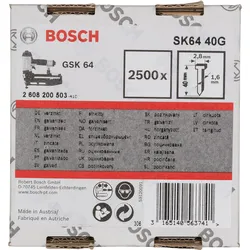 Bosch Senkkopf-Stift SK64 25G, 1,6 mm, 25 mm, verzinkt - 2608200503