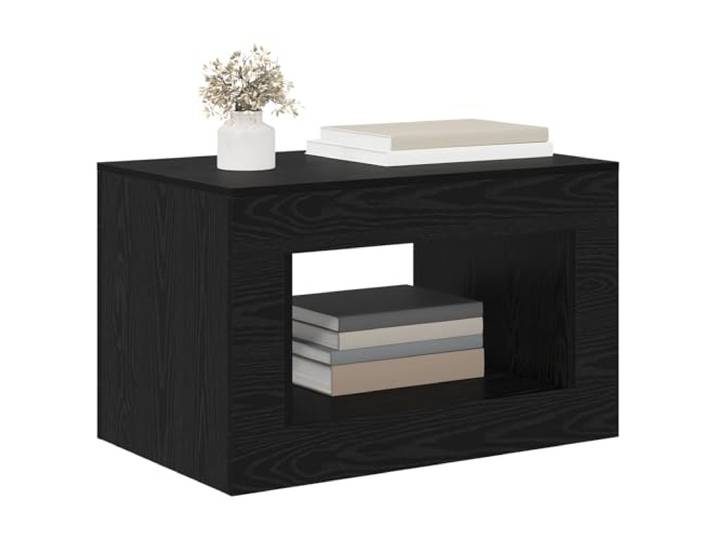 KTHLBRH Kaffeetisch 80 x 50 x 50 cm Eiche schwarz Elegantes Design, vielseitige Verwendung, robuste Konstruktion, einfache Montage, Innenräume