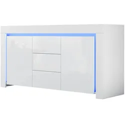 Sideboard   ¦ weiß ¦ Maße (cm): B: 140 H: 65