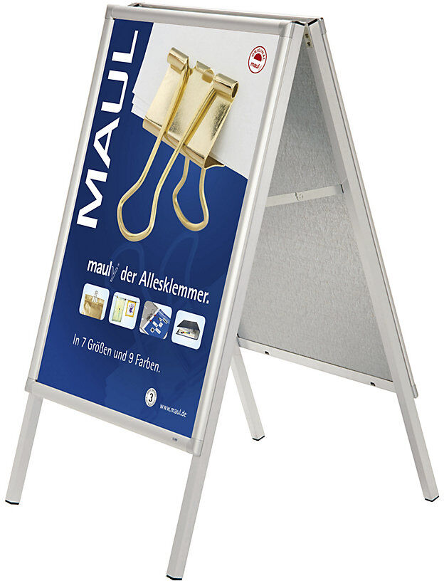 Kundenstopper, doppelseitig, Aluminium, wetterbeständig, für DIN A1 MAUL