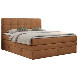 BOXSPRINGBETT LUKA KING 160/200 Orange Struktur - H4