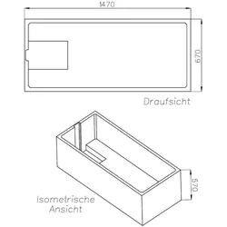 Neuesbad Wannenträger für Ravak Vanda 150x70 SW84403