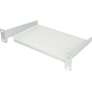 Good-Connections Netzwerkschrank-Fachboden GC-N0100,16 cm Einbautiefe, 10 Zoll, 1 HE, lichtgrau