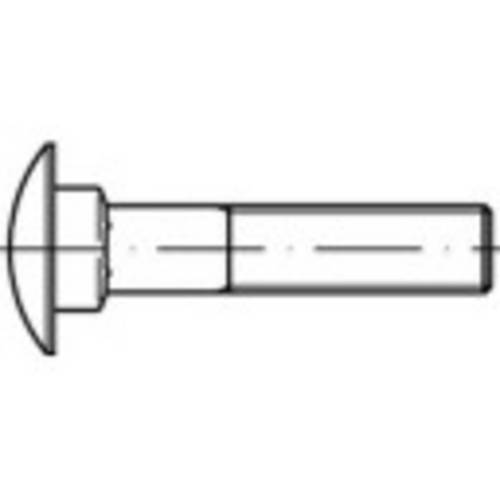 TOOLCRAFT 111528 Flachrundschraube M6 10mm Vierkant DIN 603 Stahl galvanisch verzinkt 500St.