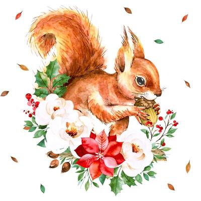 240x PAPER + DESIGN Tissue-Serviette 33 x 33 cm Sweet Squirrel 3-lagig