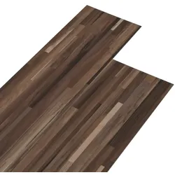 DELUKE® Vinylboden PVC-Dielen selbstklebend wasserfest 2mm Stärke Klebevinylboden Bodenbelag Laminatboden Dekor-Dielen Gestreiftes Braun, 5,02m2