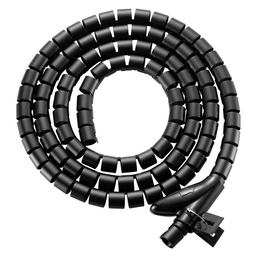 SpeaKa Professional Kabel-Bündelschlauch Polyurethan (PE) Schwarz flexibel (Ø x (Kabelschlauch, Kabelspiralschlauch, 100 cm) (SP-13402968)