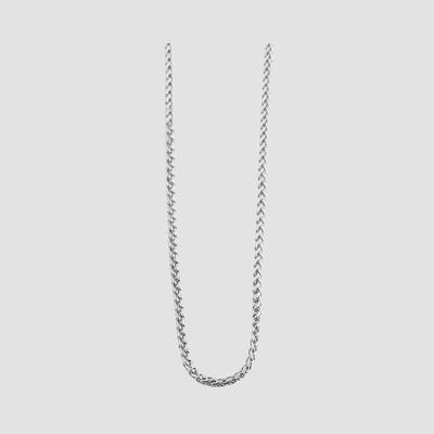 Kette ohne Anhänger ADELIA´S "Halskette – Kordelkette aus Edelstahl" Gr. 40, silber, Halsketten, Damen, 40, Edelstahl, Schöne Geschenkidee zum Muttertag