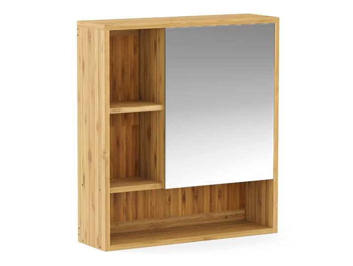 Spiegelschrank Badezimmer Bambus AURA 56 x 16 x 61 cm natur