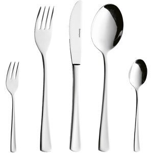 Esmeyer Besteck-Set Stockholm 204-081, Edelstahl 18/10, für 6 Personen, silber poliert, 30-teilig