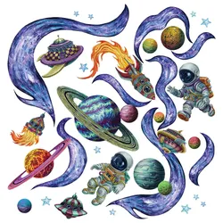 WANDAUFKLEBER 60x90cm - Weltraumträume