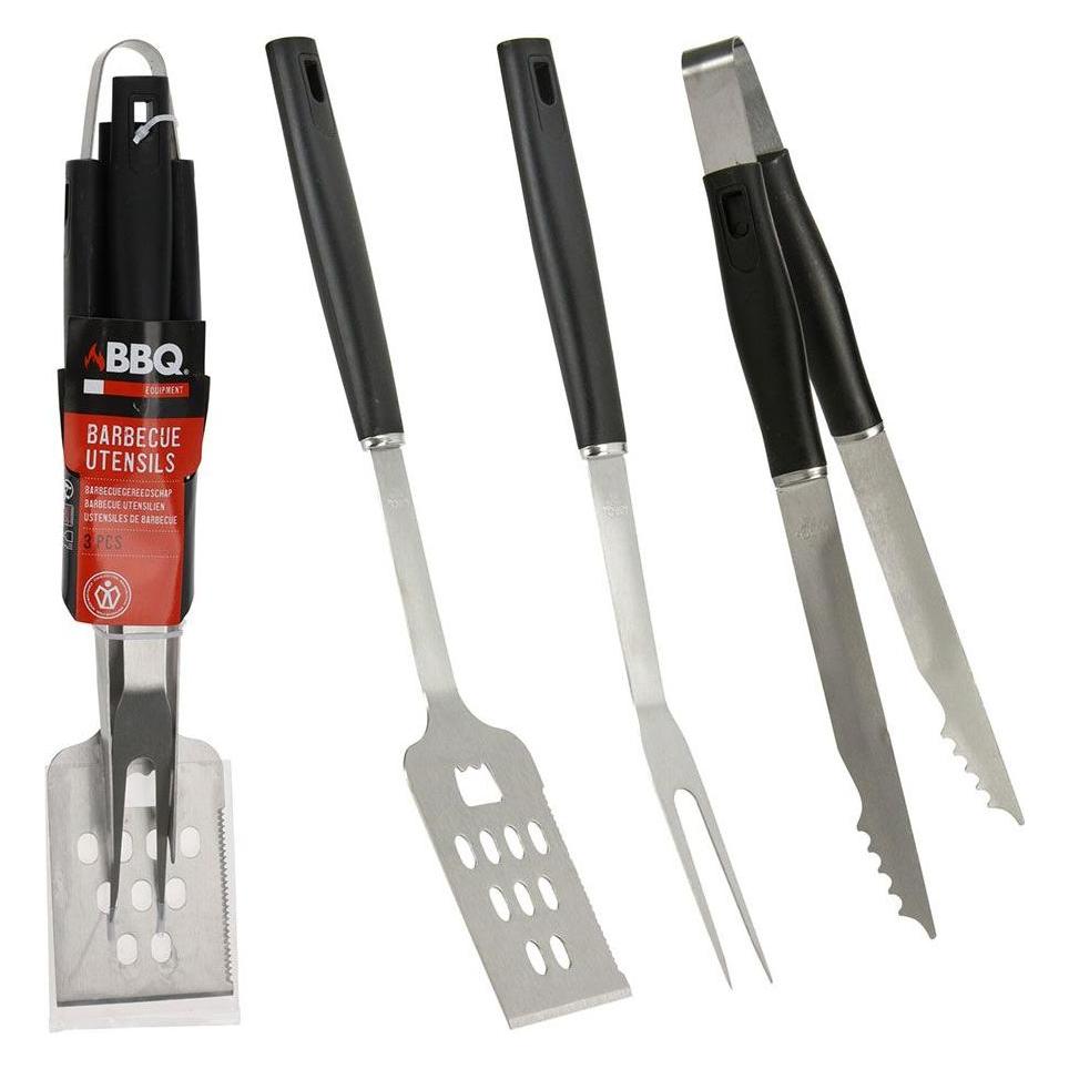 BBQ Collection Grillzubehör Schwarz 3 Stücke (45275198)