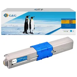 G&G Kompatibel mit OKI 46508711/ 46508715 XL-Toner Cyan