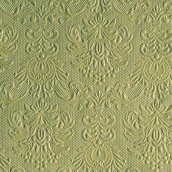 Ambiente Servietten Papier 33x33cm 3-lagig 15 Stück mit Ornamenten geprägt Einweg Hochzeitsservietten Papierservietten Hochzeit Gastronomie Lindgrün Perlmutt