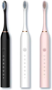 Friendly Fresh Finds Rechargeable Electric Toothbrush For Adults With Waterproof, DuPont Brush Head & High Frequency Cleaning black