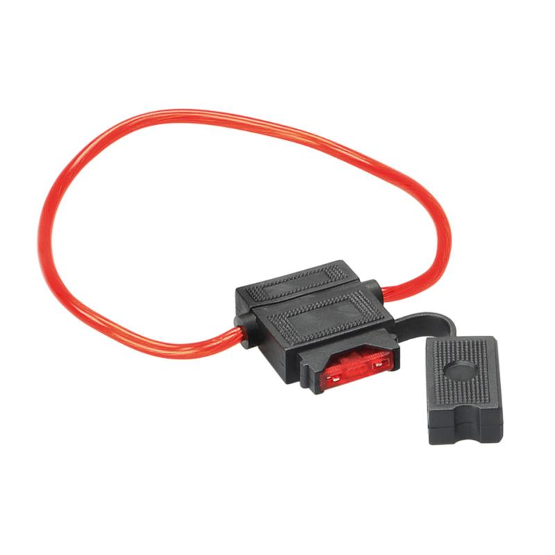 ACV ATC Sicherungshalter mit 10 A Sicherung /30 cm Kabel rot